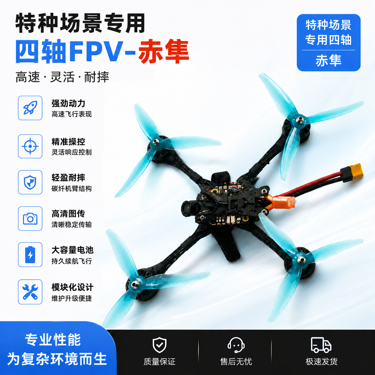 SKYSNAP赤隼HDZ图传ECO版全套 FPV竞速花飞穿越机整套装机